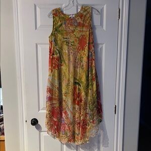 Vibrant Floral Maxi Dress - Multicolor